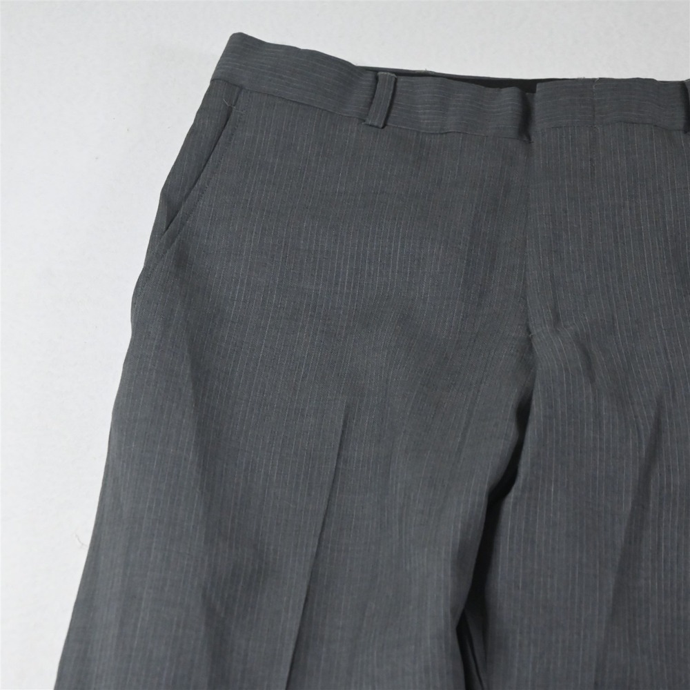 Kenneth Cole 38S 32x30 Gray Striped 100% Wool Mens Jacket Pants Suit - Picture 9 of 12